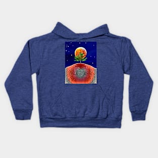 Full Moon over Tree Kids Hoodie